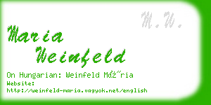 maria weinfeld business card